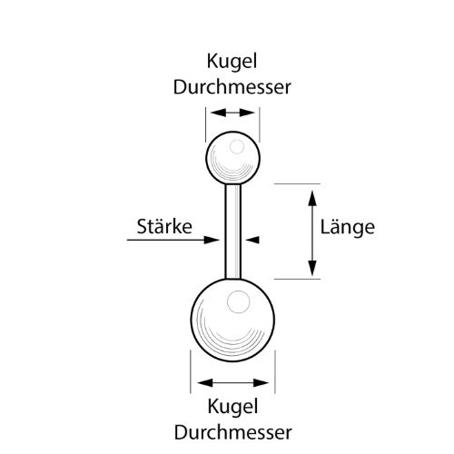 Bauchnabelpiercing Maße